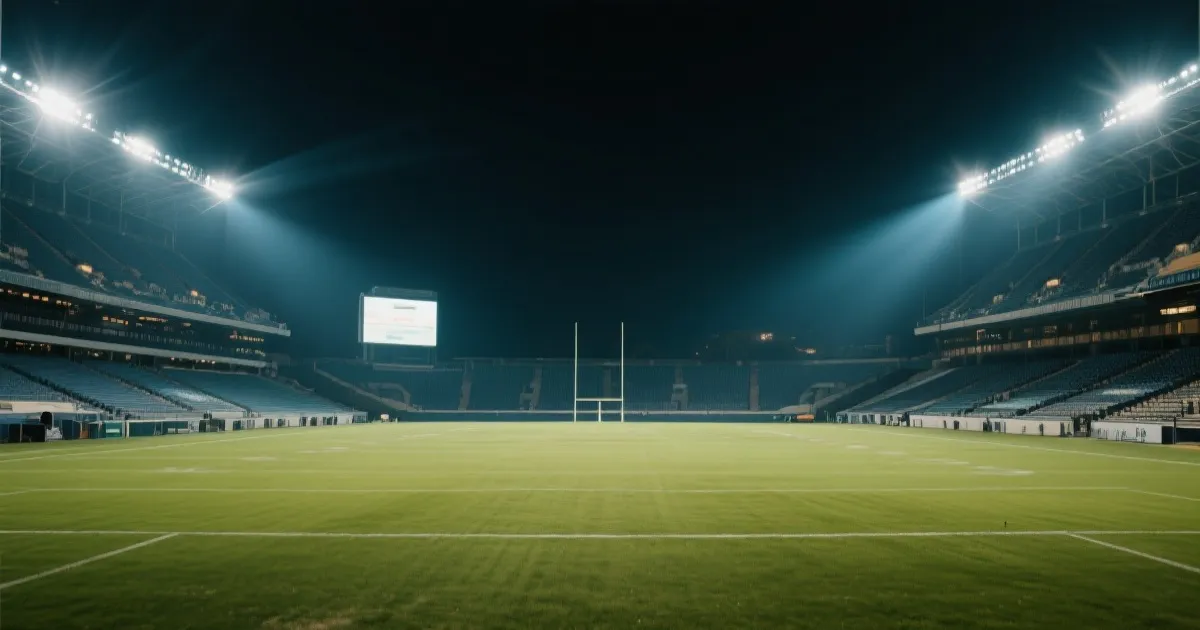 球场夜景与赛事实时数据